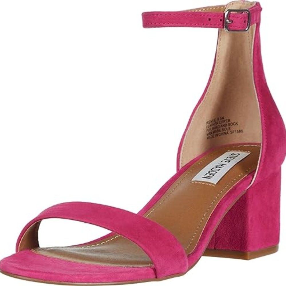 Steve Madden Irenee Block Heel Sandals Size 6.5 Pink